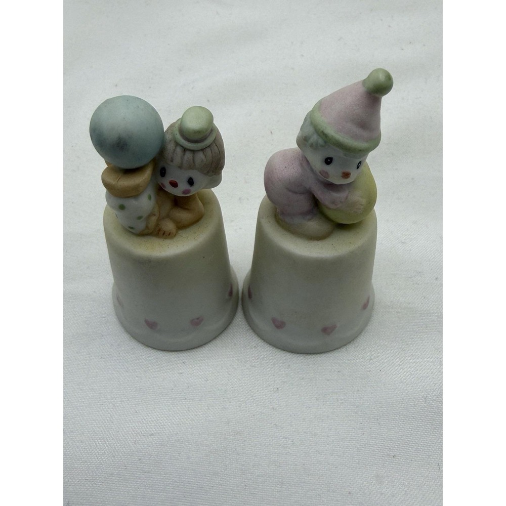 Precious Moments Circus Thimbles 1986 Enesco Lot #100668